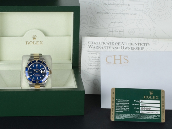 Rolex Submariner Date SEL RRR Blue - Rolex Guarantee  Watch  16613T